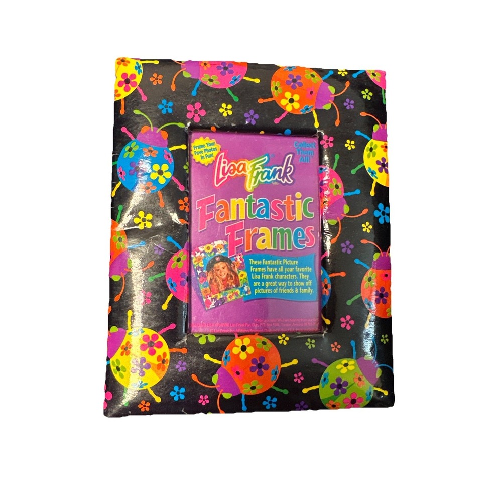 Lisa Frank Fantastic Frames 1990s Lady Bugs Picture Frame 4"x5"
